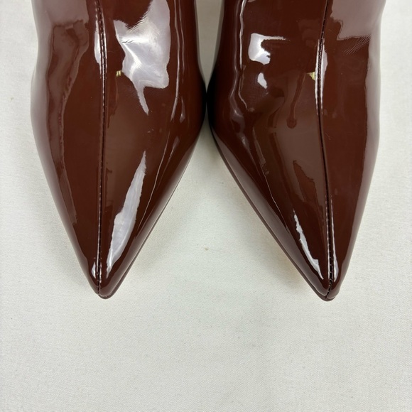 Steve Madden Ticker Boots Retro Funky Flare Chunky Heel Ankle Boot Brown Size 6 - Picture 9 of 16